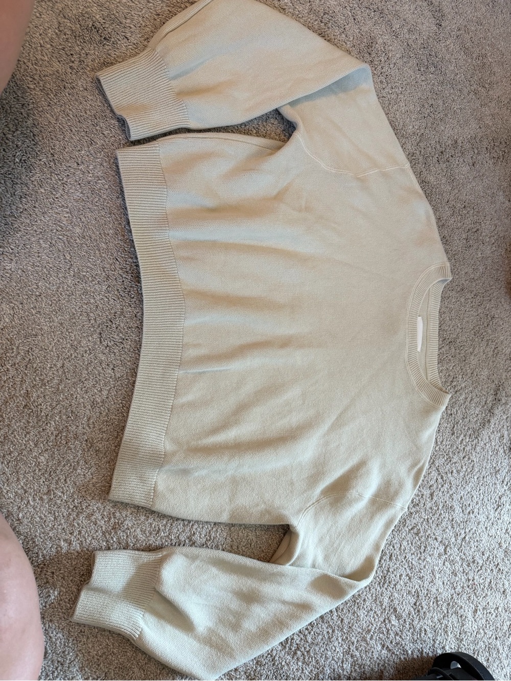 aerie Soft Sage Knit Crew Sweater